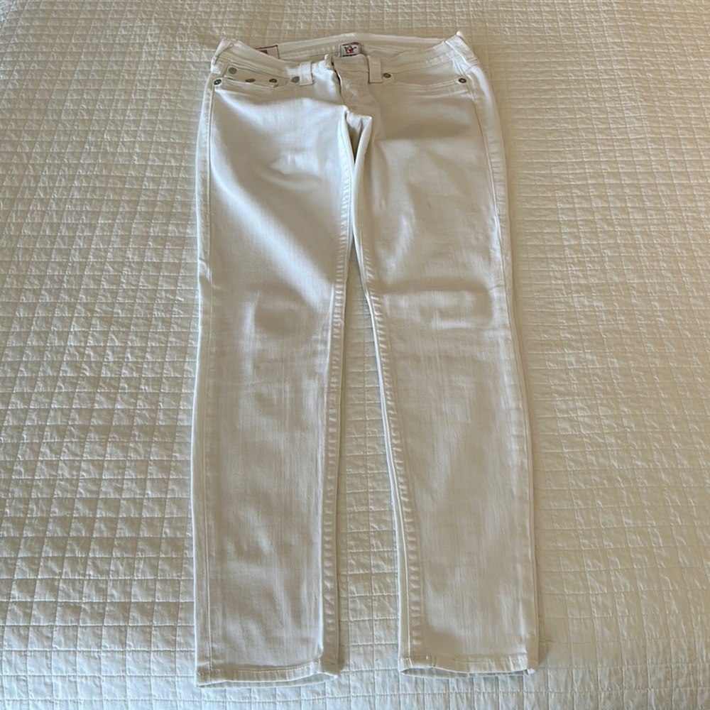 True religion white low rise jeans
